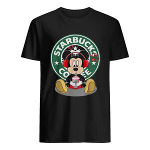Disney Mickey Mouse Drinking Starbucks Coffee Shirt